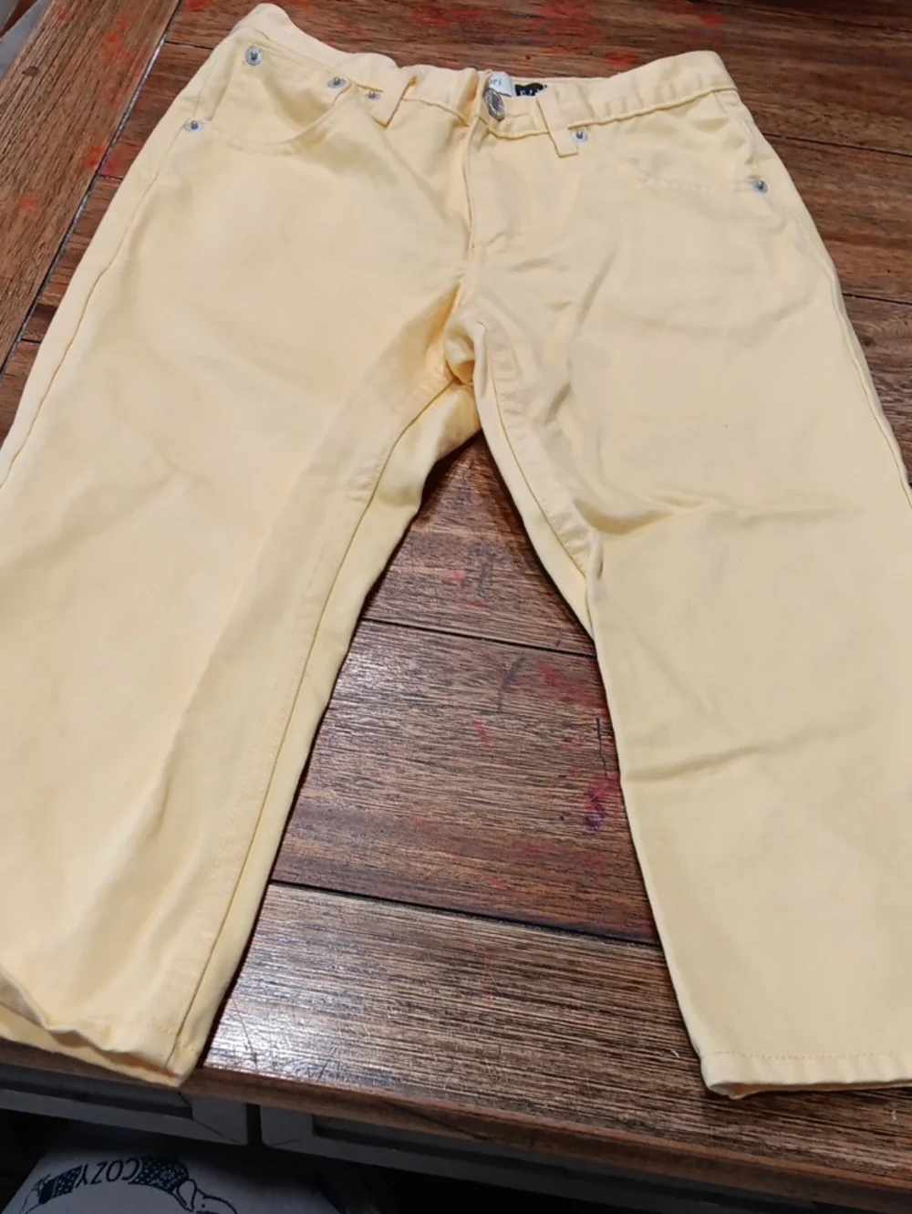 GAP Girls Light Yellow Capri Chino Pants